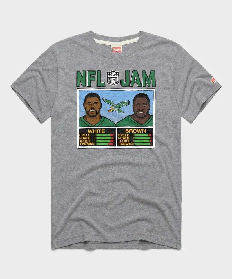 Nfl Jam Eagles White And Brown 1