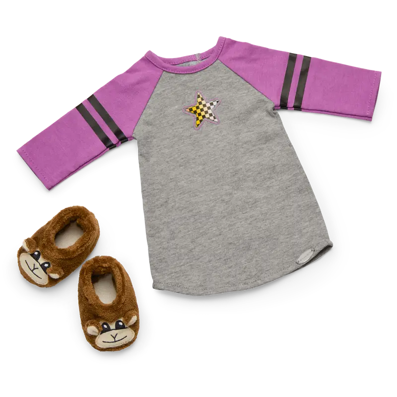 Nicki’S™ Skater Dreams Sleep Shirt For 18-Inch Dolls (Historical Characters) 1