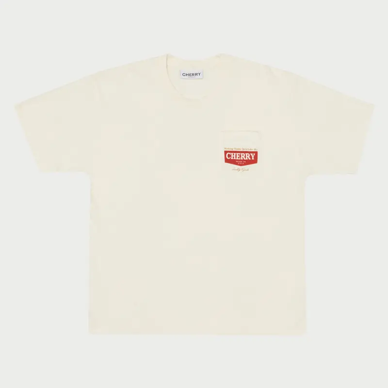 Nothing Tastes Like My Cherry S/S Pocket Tee (Cream) 1