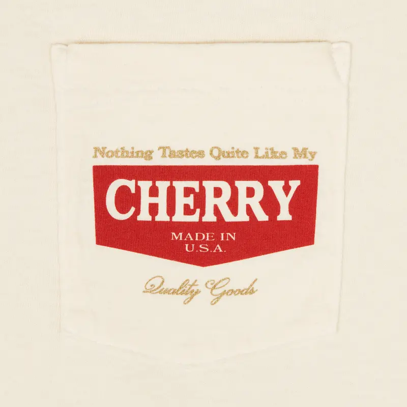Nothing Tastes Like My Cherry S/S Pocket Tee (Cream) 2