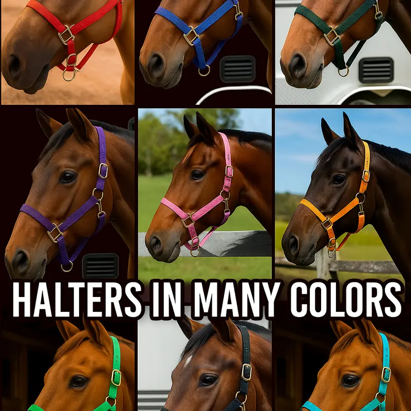 Nylon Horse Halter - Assorted Colors 1
