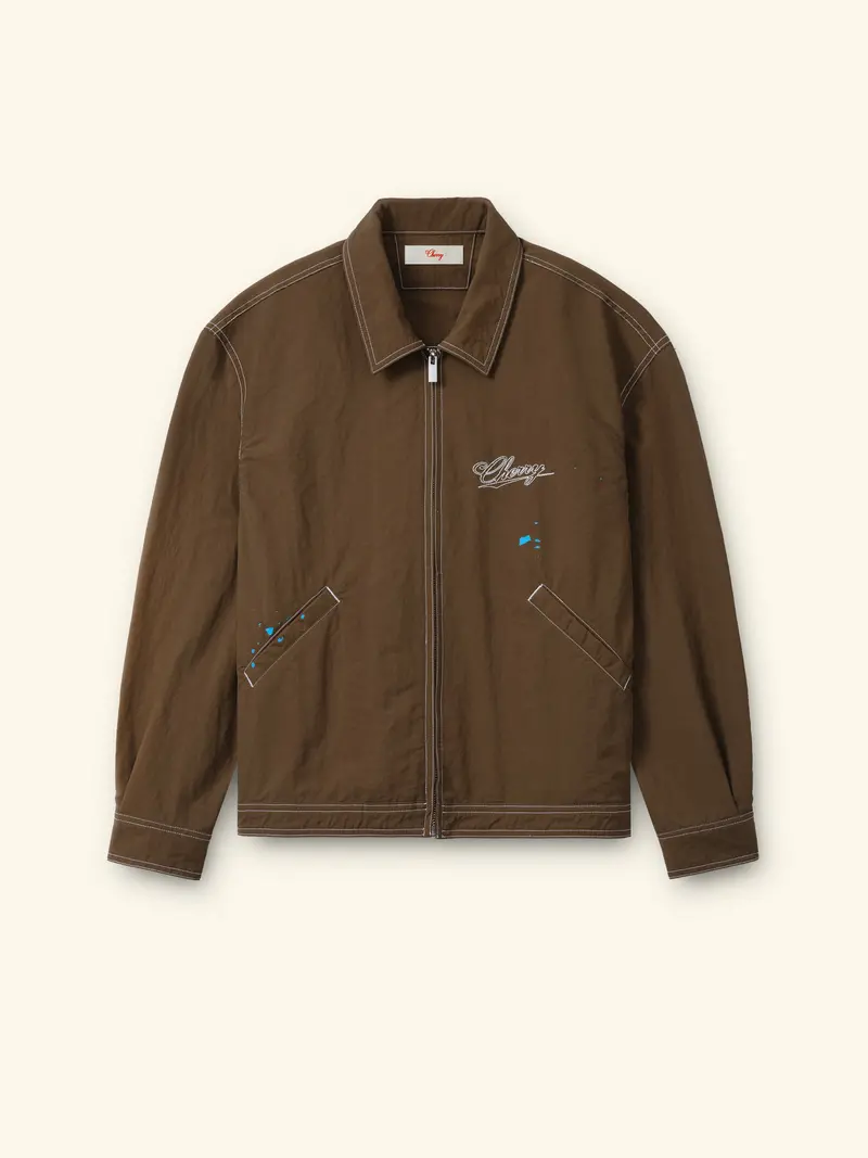 Nylon Running Jacket (Brown) 1