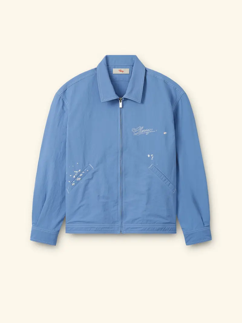 Nylon Running Jacket (Steel Blue) 1
