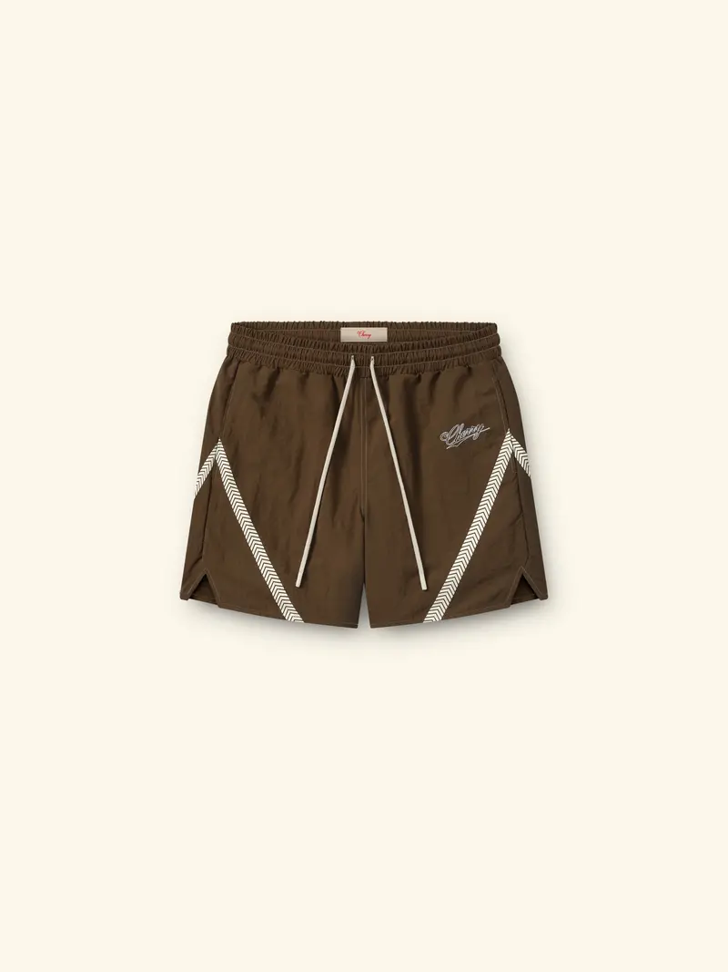 Nylon Running Shorts (Brown) 1