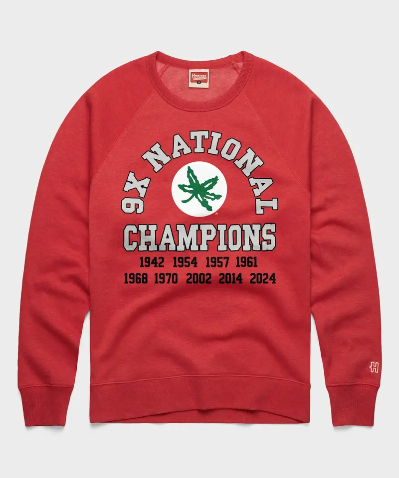 Ohio State 9X National Champions Crewneck 1