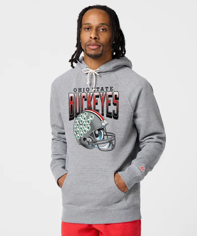 Ohio State Buckeyes Gradient Helmet Hoodie 3