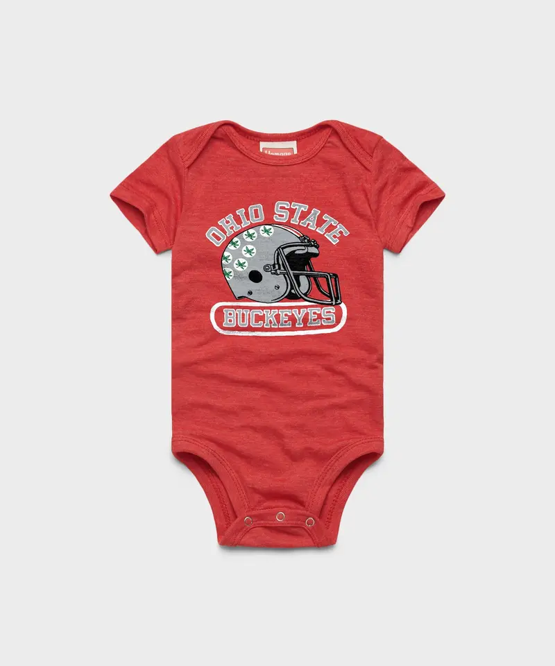 Ohio State Buckeyes Helmet Baby One Piece 1
