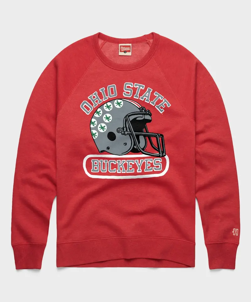 Ohio State Buckeyes Helmet Crewneck 1