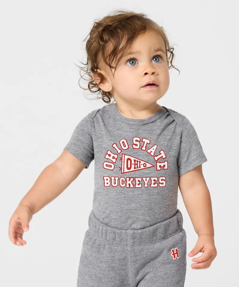 Ohio State Buckeyes Pennant Baby One Piece 3
