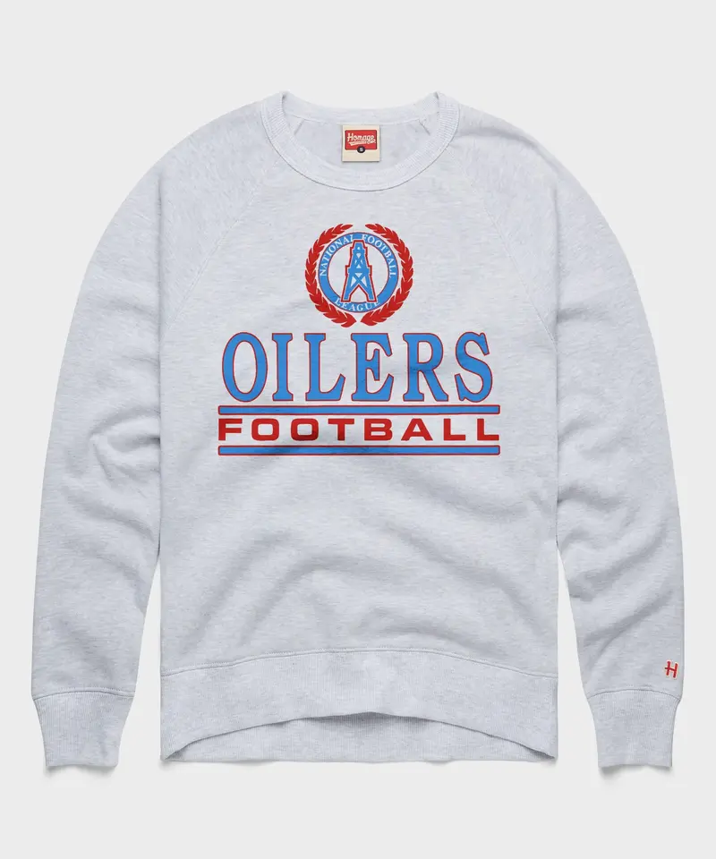 Oilers Football Crest Crewneck 1