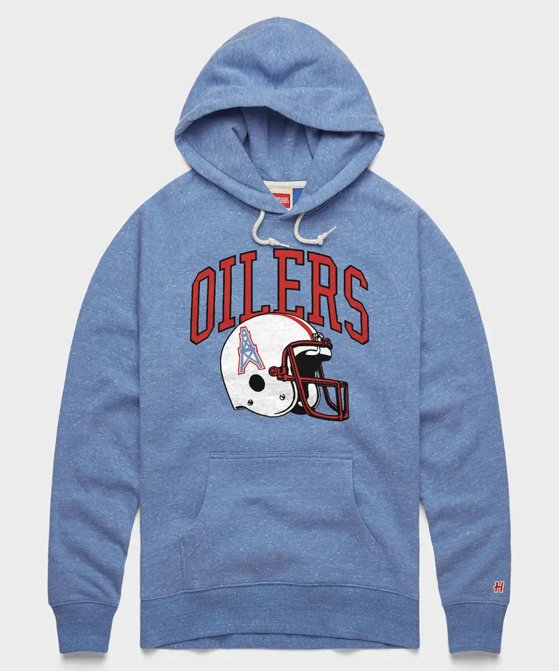 Oilers Football Helmet Retro Hoodie 1