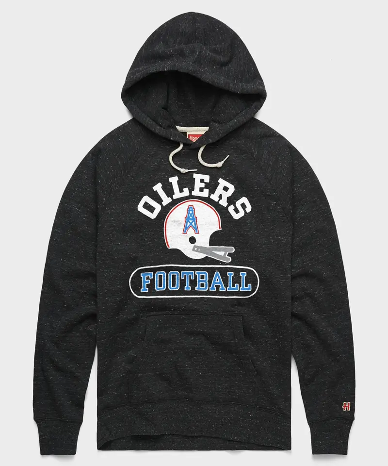 Oilers Football Throwback Helmet Hoodie 1