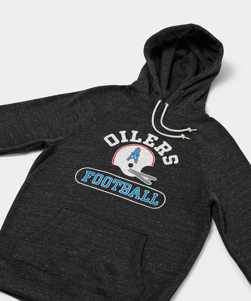 Oilers Football Throwback Helmet Hoodie 2
