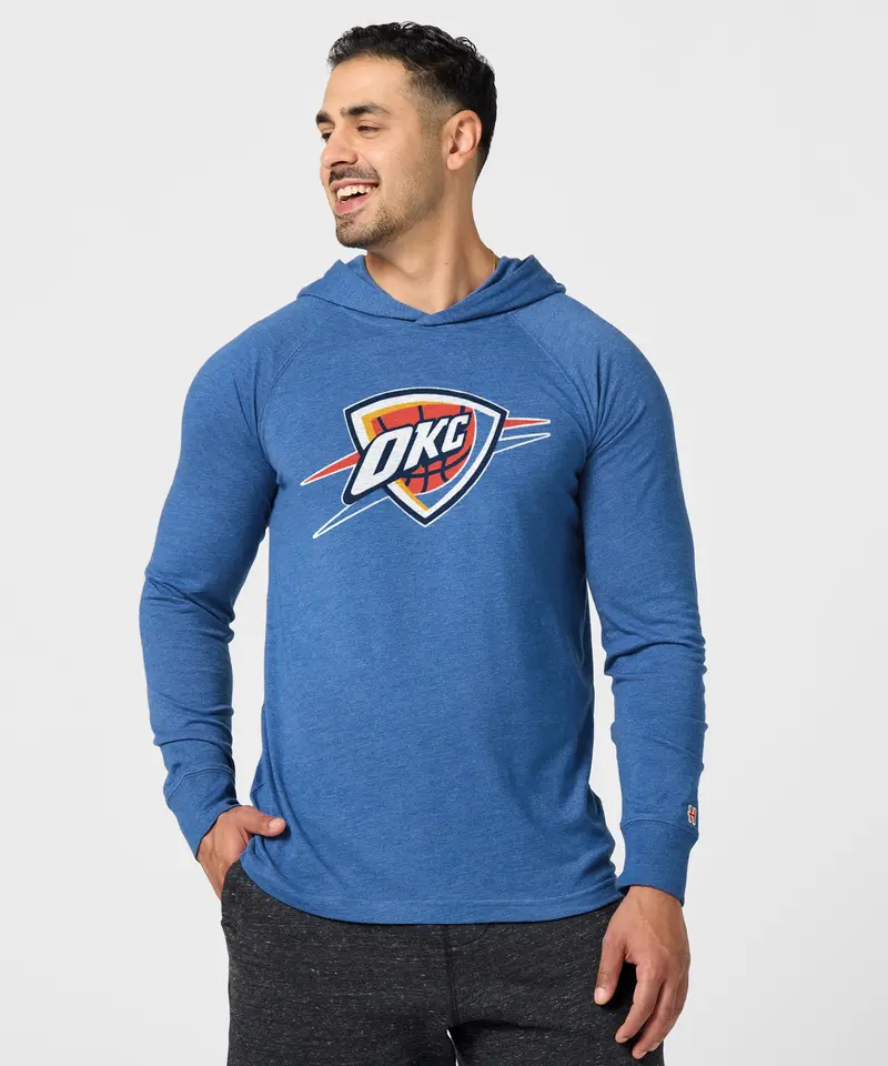 Okc Thunder Logo Lightweight Hoodie 3