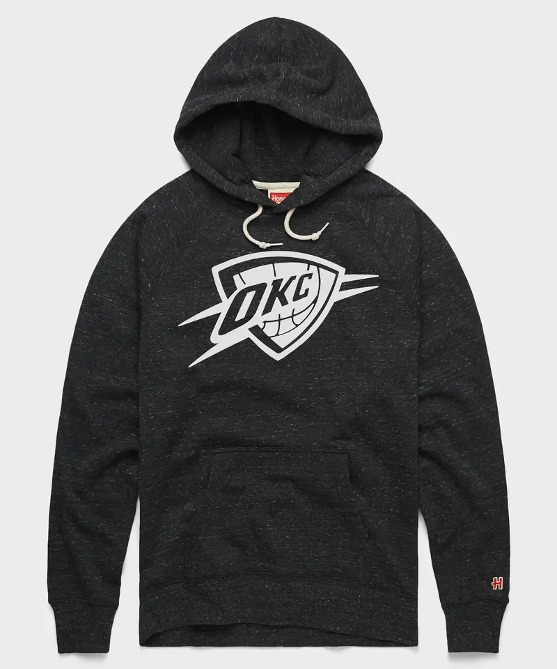 Oklahoma City Thunder Blacktop Logo Hoodie 1