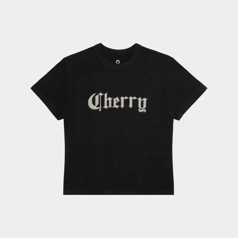 Old English Baby Tee (Black) 1