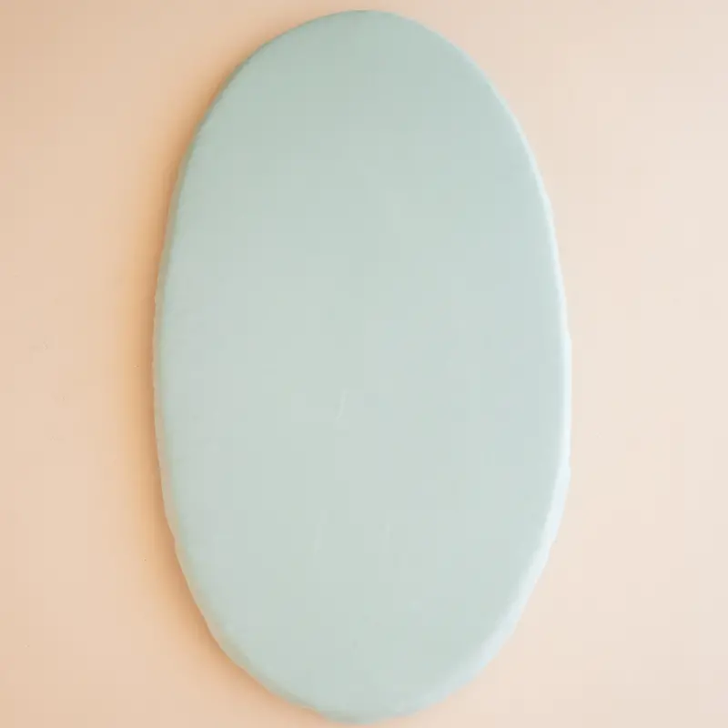 Oval Bassinet Sheet In Sage 1