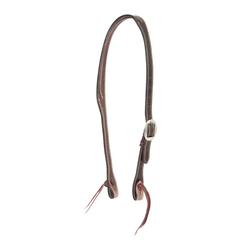 Partrade Headstall Slotted Ear 3/4” Coffee Cowboy Knots 1