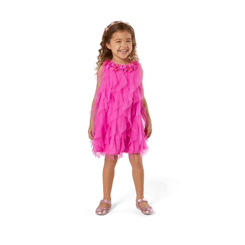 Party-Pink Birthday Dress For Little Girls (Bitty Baby®) 1