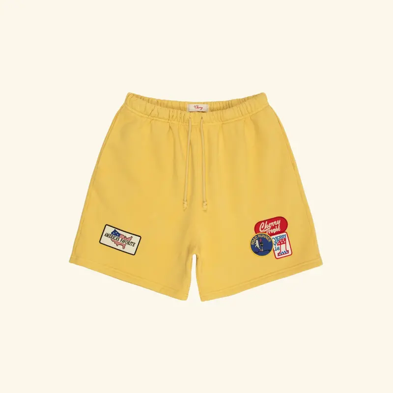 Patchwork Sweatshorts (Butter) 1