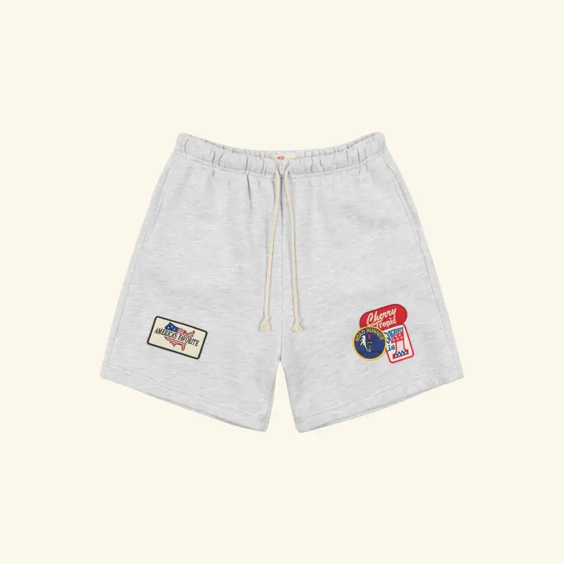 Patchwork Sweatshorts (White Heather) 1