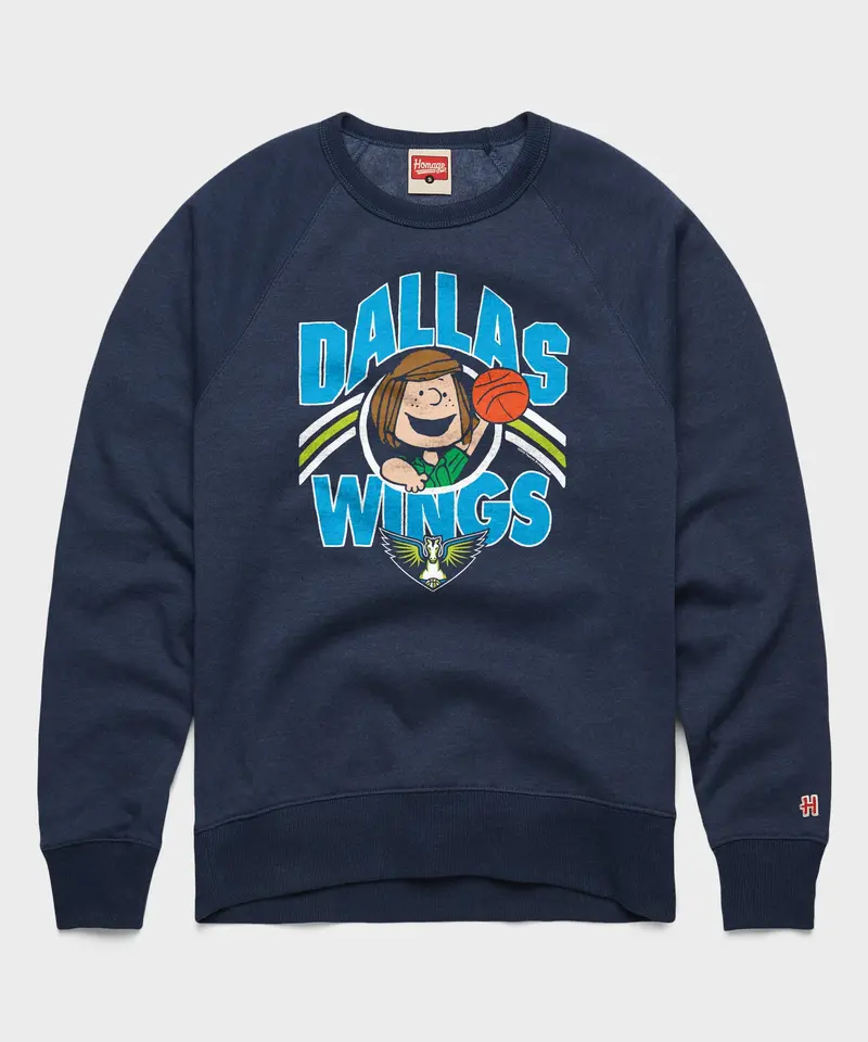 Peanuts Peppermint Patty X Dallas Wings Crewneck 1
