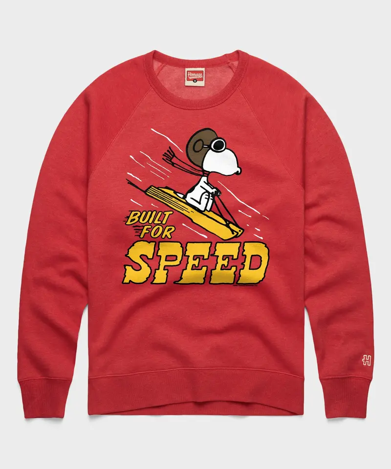 Peanuts Snoopy Built For Speed Crewneck 1