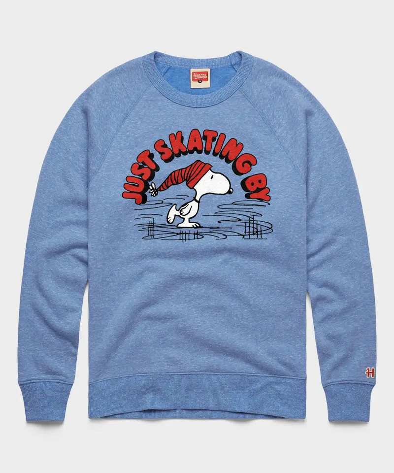 Peanuts Snoopy Just Skating By Crewneck 1
