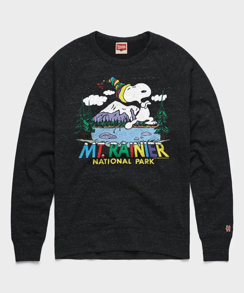 Peanuts Snoopy X Mount Rainier National Park Crewneck 1