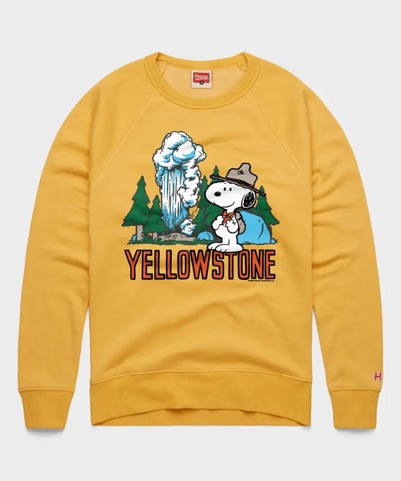 Peanuts Snoopy X Yellowstone National Park Crewneck 1