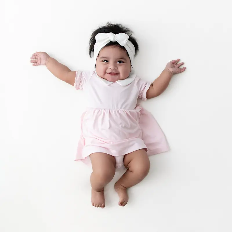 Peter Pan Collar Bodysuit Dress In Sakura 1