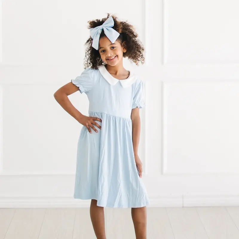Peter Pan Collar Dress In Breeze 1