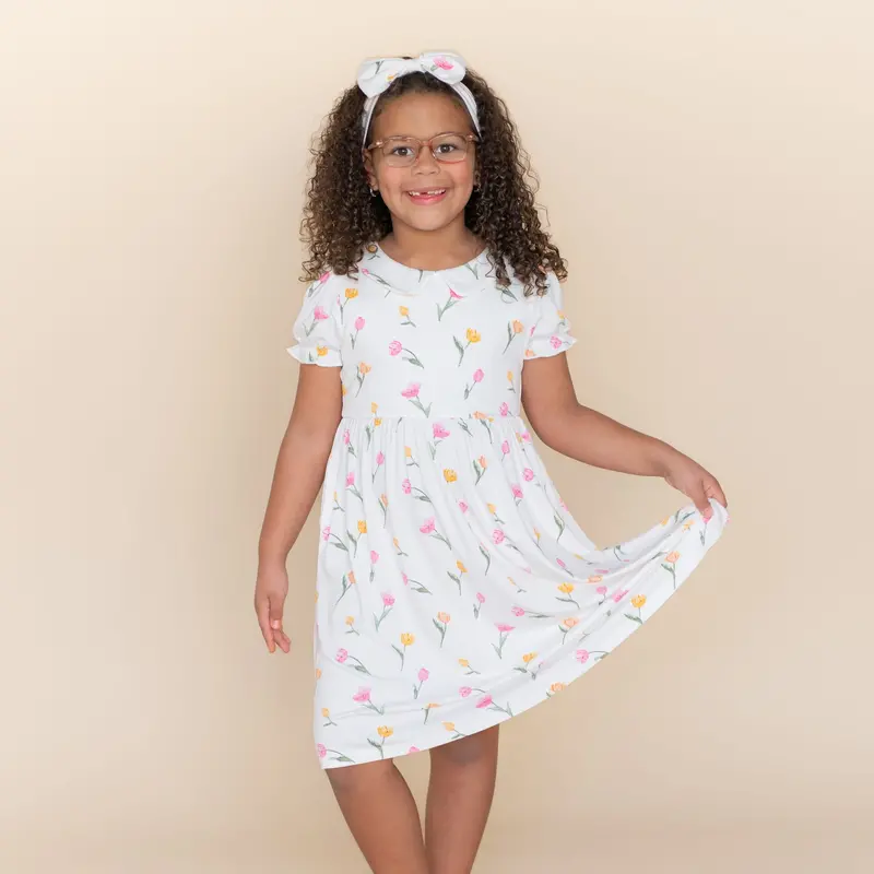 Peter Pan Collar Dress In Tulip 1