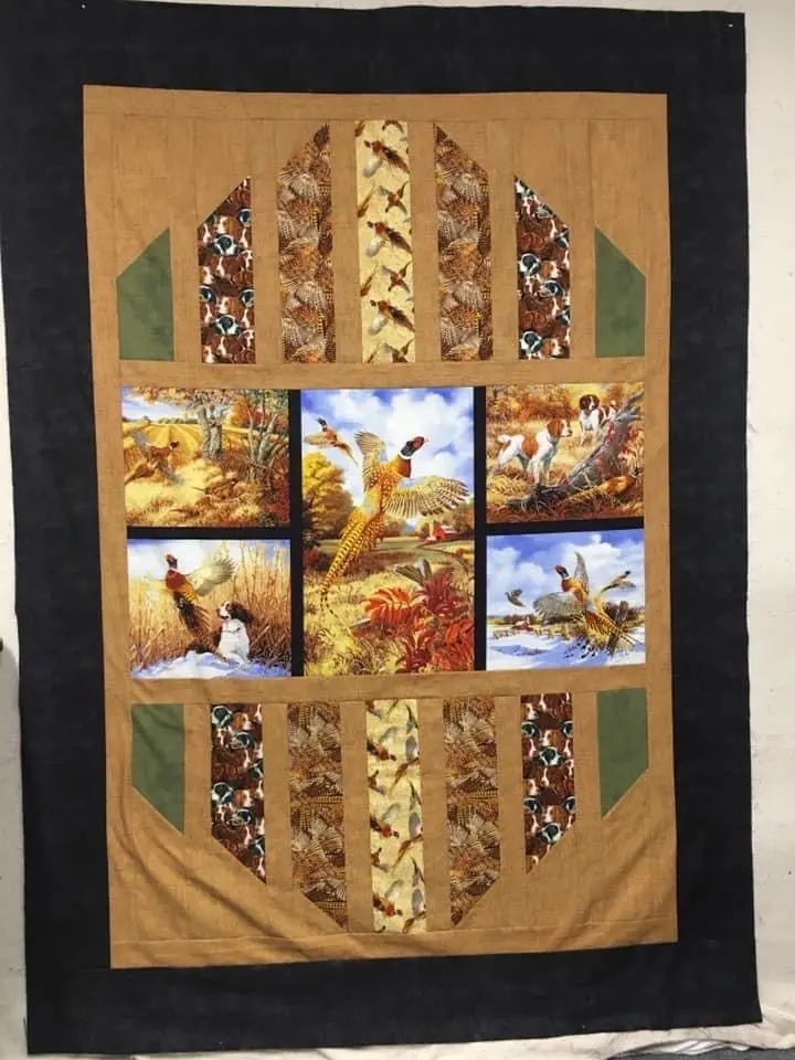 Pheasant Run Panel Kit, Reflections Pattern 55 X 77,  Kit Includes Fabric & Pattern. 1