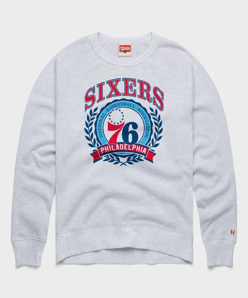Philadelphia 76Ers Crest Crewneck 1