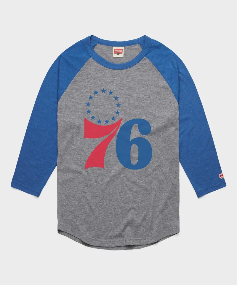 Philadelphia 76Ers Logo Raglan 1