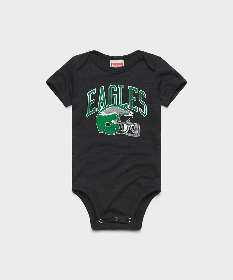 Philadelphia Eagles Helmet Retro Baby One Piece 1