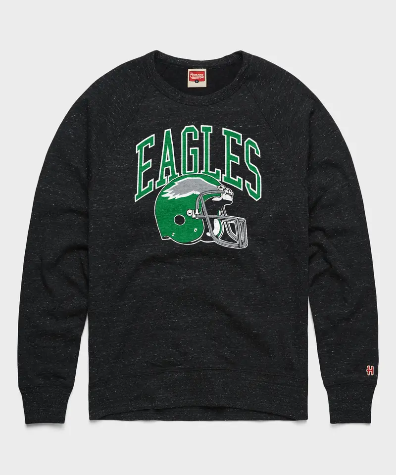 Philadelphia Eagles Helmet Retro Crewneck 1
