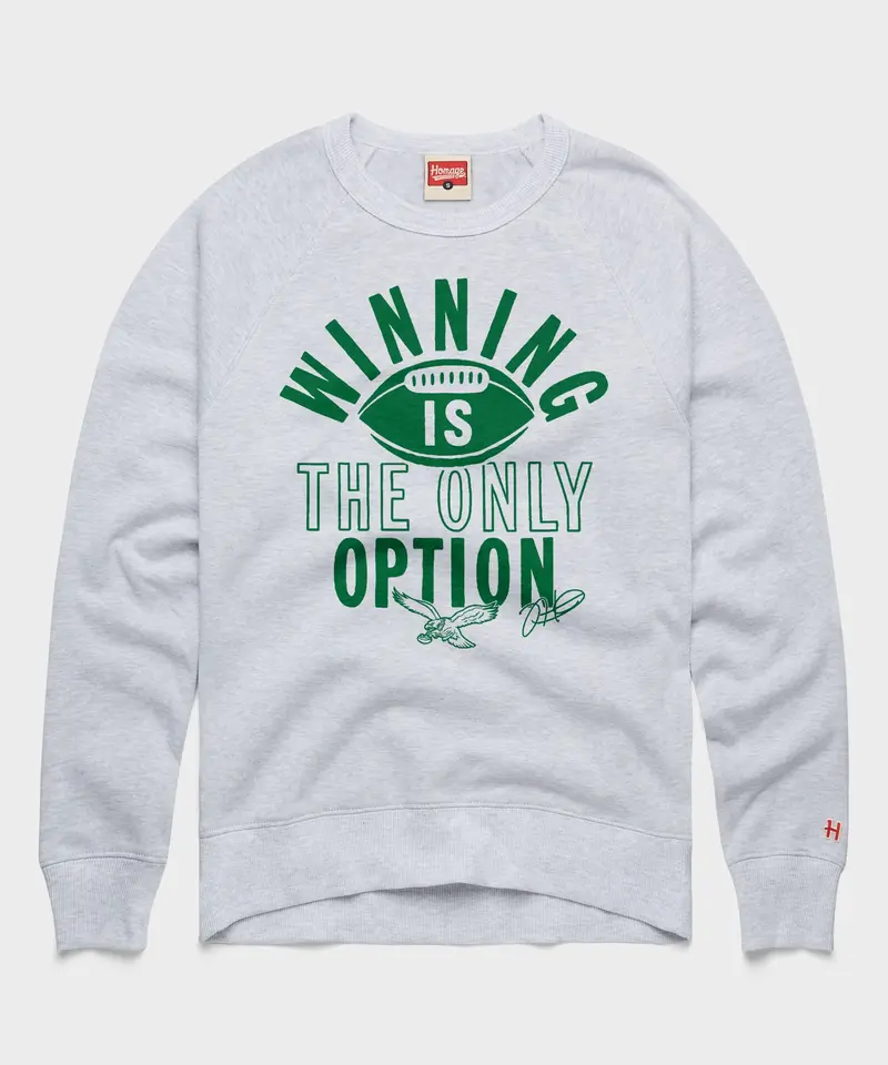 Philadelphia Eagles Jalen Hurts Winning Is The Only Option Crewneck 1