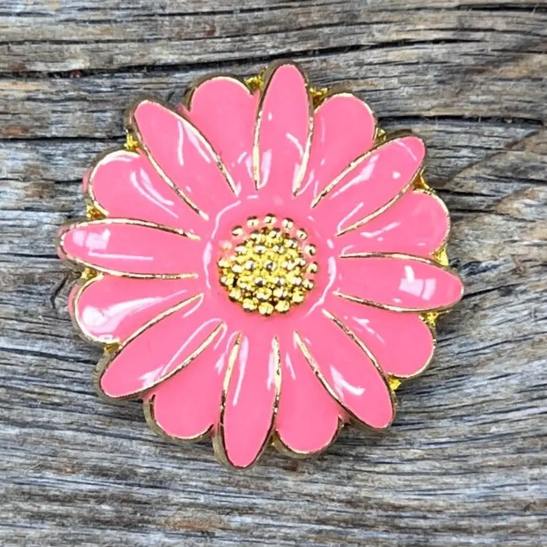 Pink Flower Concho 1.5" W228l 1