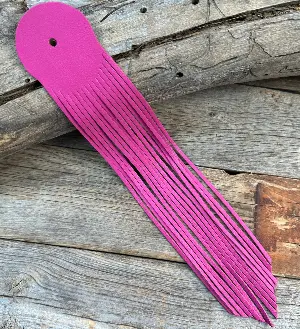 Pink Leather Fringe 1