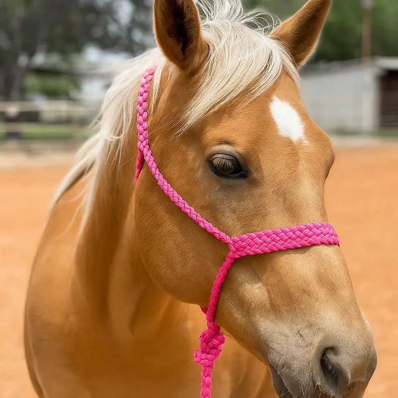 Pink Mule Tape Halter 1