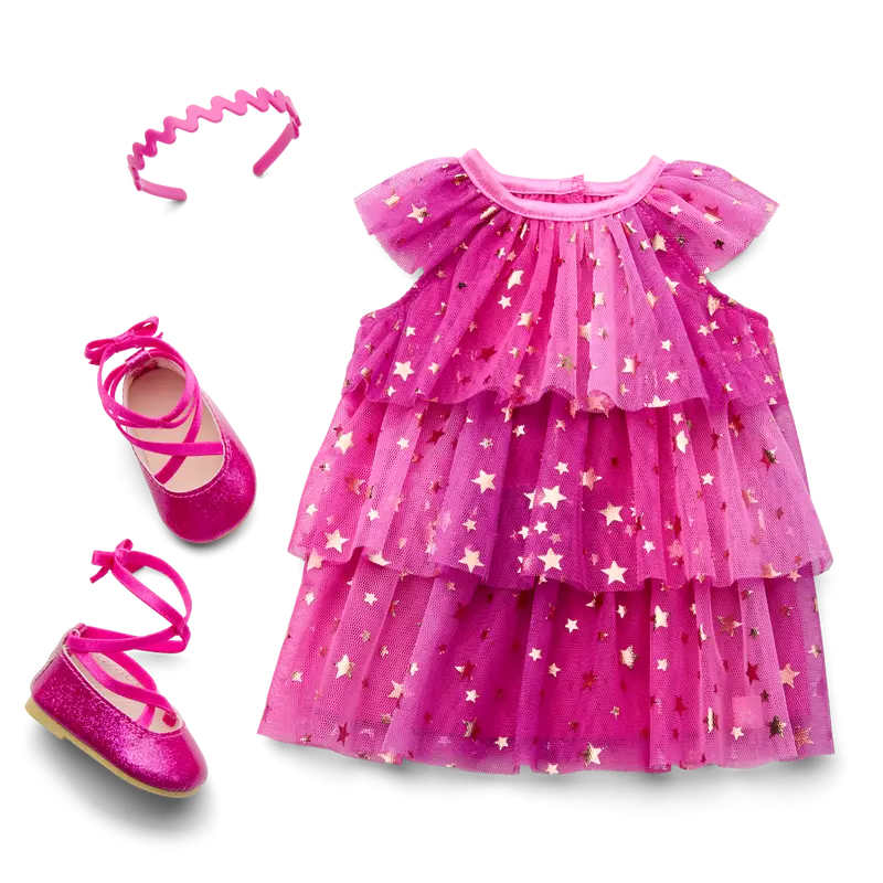 Pink Party-Ready Dress For 18-Inch Dolls 1
