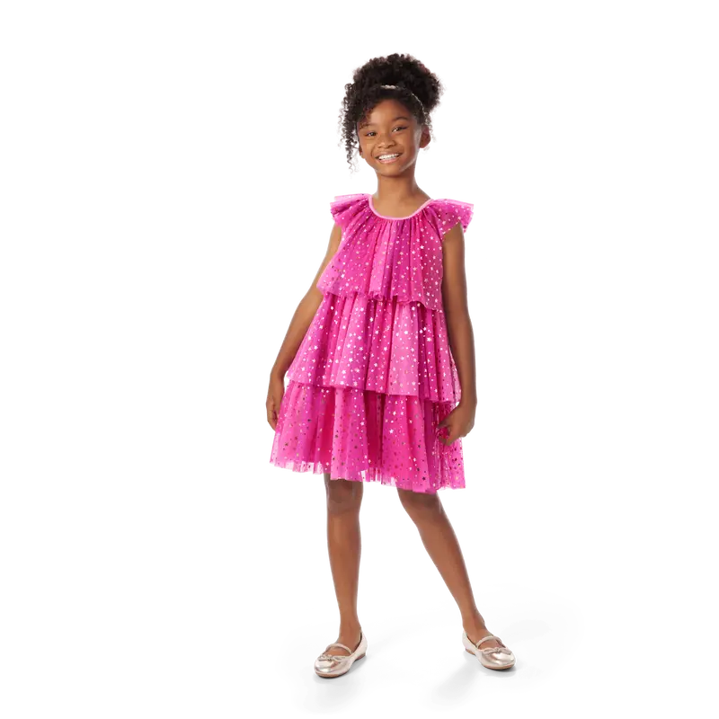 Pink Party-Ready Dress For Girls 1