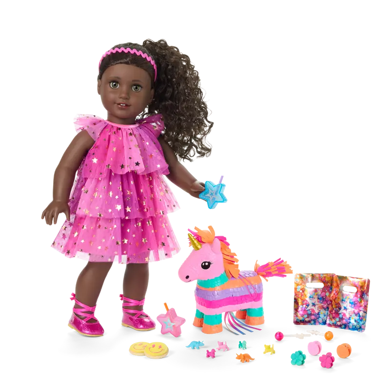 Pink Party-Ready Dress & Party Accessories For 18-Inch Dolls 1