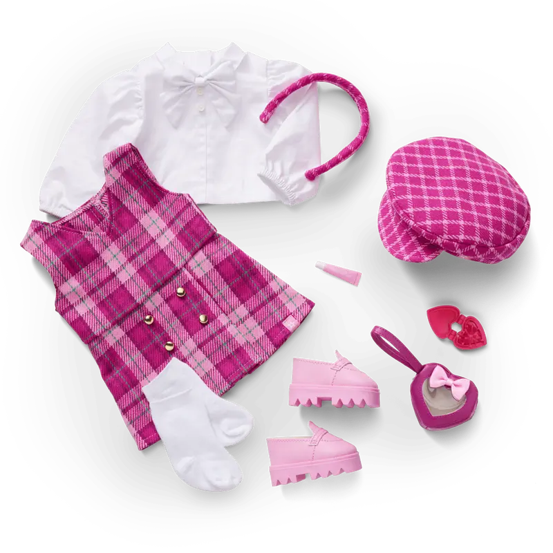 Pink & Preppy Outfit & We Heart Fashion Accessories For 18-Inch Dolls 1