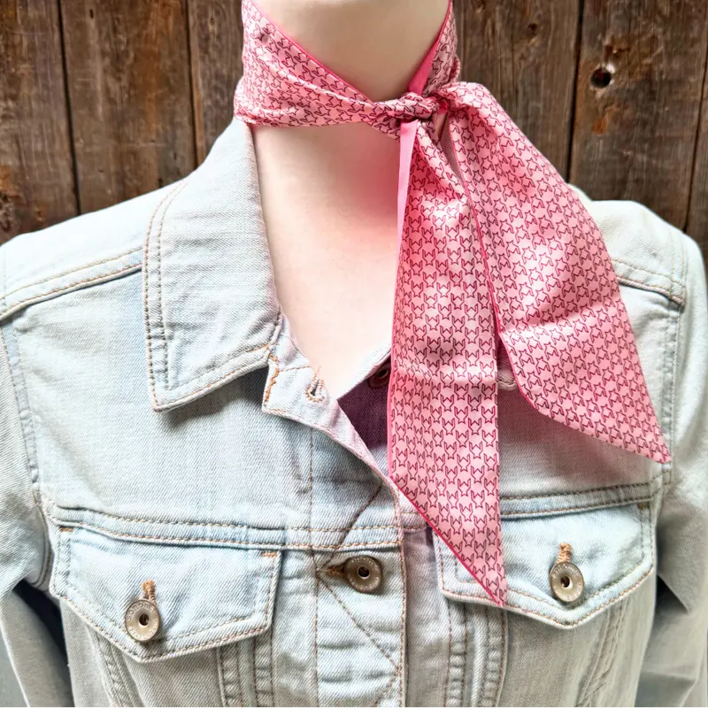 Pink Western Skinny Mini Wild Rag Scarf / Cowgirl Necktie #Tw132 2