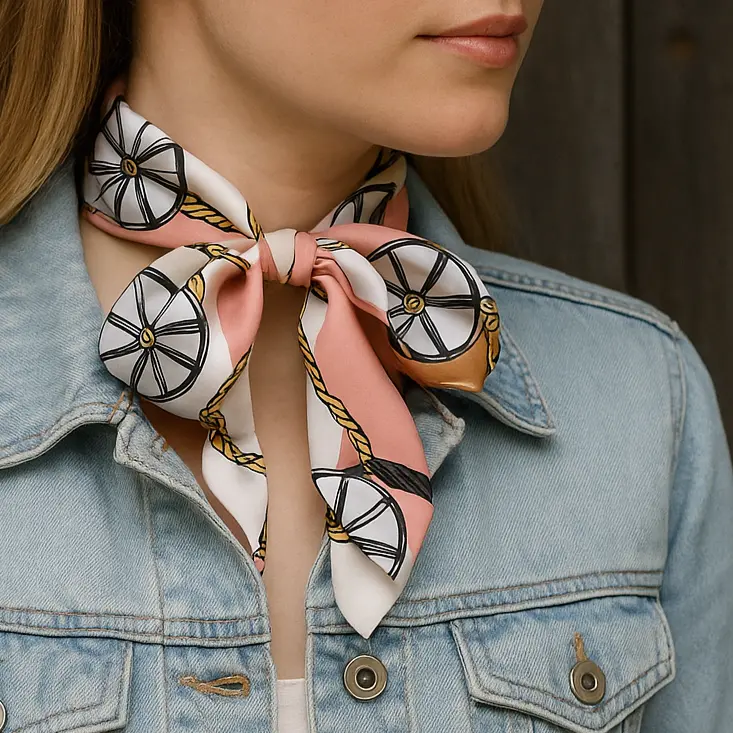 Pink Western Skinny Mini Wild Rag Scarf / Cowgirl Necktie #Tw321 1