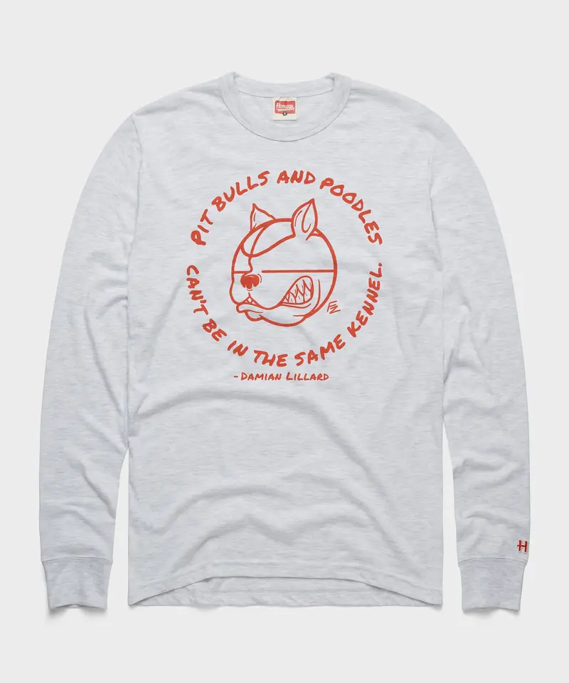 Pit Bulls And Poodles Damian Lillard Long Sleeve Tee 1