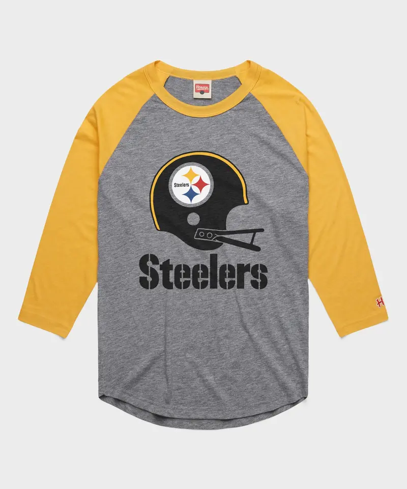 Pittsburgh Steelers Big Helmet Raglan 1